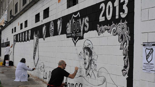Inauguración del mural por los 100 años del Club All Boys
