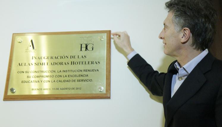El jefe de Gobierno de la Ciudad de Buenos Aires, Mauricio Macri, disertó en la inauguración de las aulas del Instituto Superior de Enseñanza Hotelero Gastronómica, ubicado en Tucumán al 1600. Foto: Nahuel Padrevecchi-gv/GCBA.