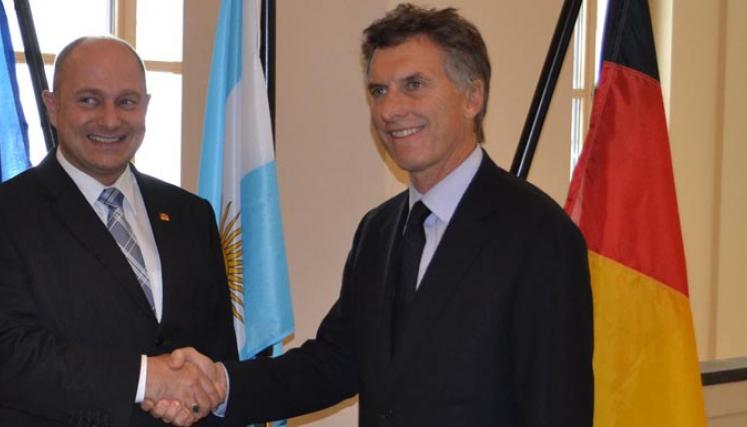 Mauricio Macri se reune con el ministro Federal de Transporte, Construcción y Dearrollo Urbano, Andreas Schockenhoff. 