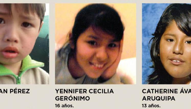 Ayudanos a encontrar a Martín Yan Pérez, Yennifer Cecilia Gerónimo y Catherine Ávalos Aruquipa