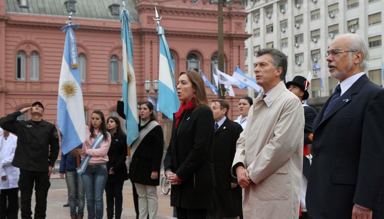 El jefe de Gobierno. Mauricio Macri, encabezó los actos por el 202 aniversario de la Revolución de Mayo. Foto: Mónica Martínez/GCBA