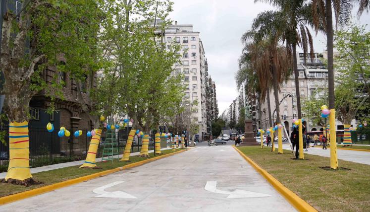 Nuevo tramo de la Av. Callao. Foto del Ministerio de Desarrollo Urbano/GCBA.