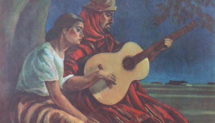 Santos Vega.Inmortal poema de Rafael Obligado. Almanaque Avanti 1948. Ilustrado por Juan Carlos Huergo