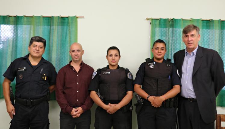 El ministro Ocampo estuvo acompañado por el Jefe de la Policía de la Ciudad, José Pedro Potocar. 