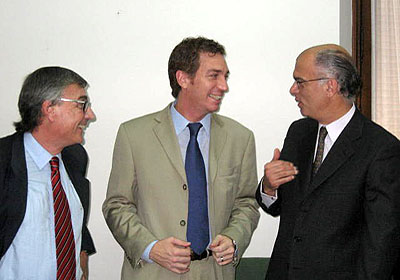 Alvaro Gonz�lez, Diego Santilli y N�stor Grindetti