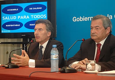 El jefe de Gobierno porteo, Mauricio Macri, y el Ministro de Salud, Jorge Lemus, presentaron el nuevo Plan de Salud Mental de la Ciudad de Buenos Aires.