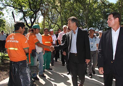 El jefe de Gobierno de la Ciudad de Buenos Aires, Mauricio Macri, present las obras de regeneracin urbana realizadas en la Plaza Miserere para recuperar y reconvertir ese paseo pblico. Foto Silvina Arrasta/GCBA.