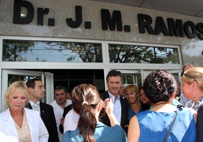 El jefe de Gobierno de la Ciudad de Buenos Aires, Mauricio Macri, recorri las instalaciones del Hospital Ramos Meja. Foto: Sandra Hernndez/GCBA.