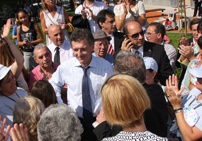 El jefe de Gobierno porteo, Mauricio Macri, inaugur la Plaza "Jorge Casal", en el barrio de Villa Urquiza. Foto: Nahuel Padrevecchi-gv/GCBA.