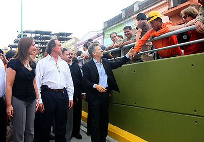 El jefe de Gobierno porteo, Mauricio Macri, dej inaugurado el paso de la calle Manuela Pedraza bajo nivel del ex Ferrocarril Mitre  Ramal Tigre. Foto: Matas Repetto Bonpland-gv/GCBA.