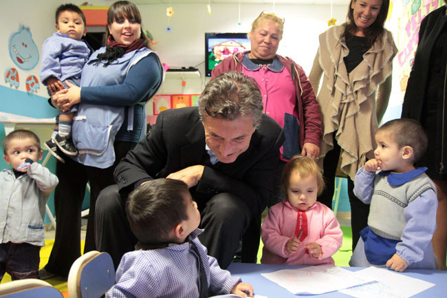El jefe de Gobierno de la Ciudad de Buenos Aires, Mauricio Macri, visit hoy el Centro de Primera Infancia (CPI) Lunitas. Foto: Sandra Hernandez/GCBA.