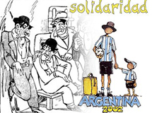 Fotografa de Compadritos y dibujo referente a la solidaridad