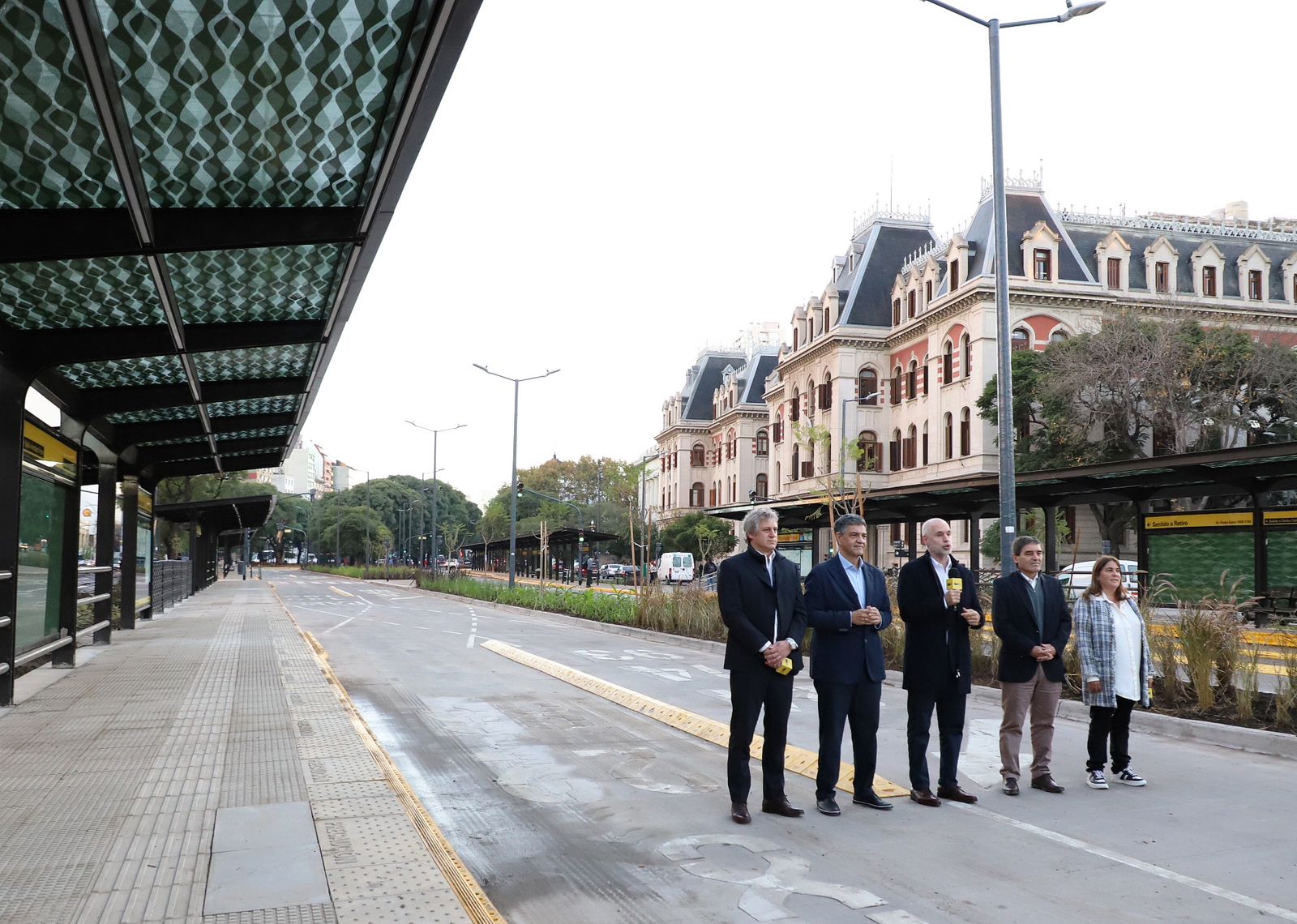 Jorge Macri y Horacio Rodríguez Larreta participaron de la inauguración del Metrobús del Bajo