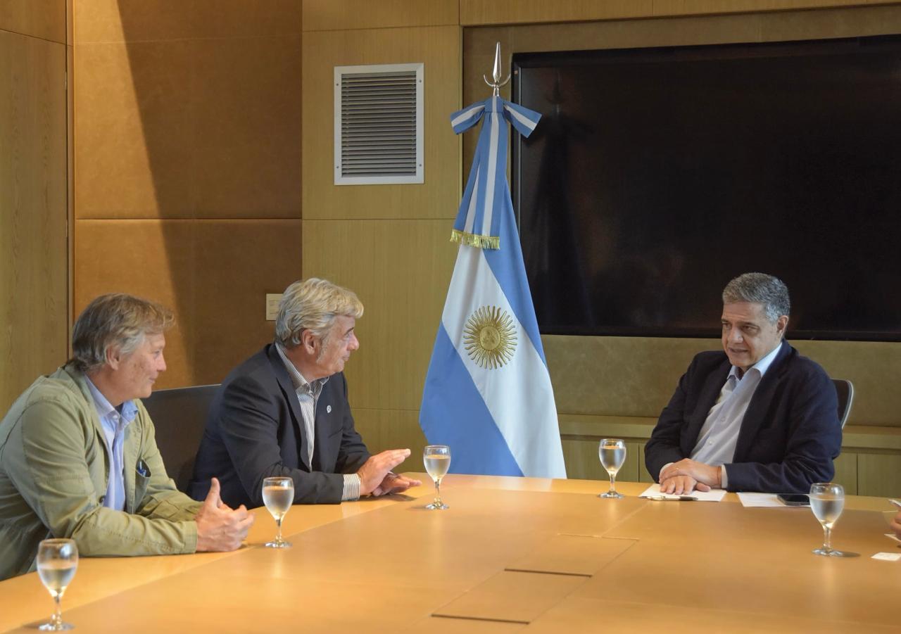 Jorge Macri recibió al presidente de la Sociedad Rural Argentina, Nicolás Pino