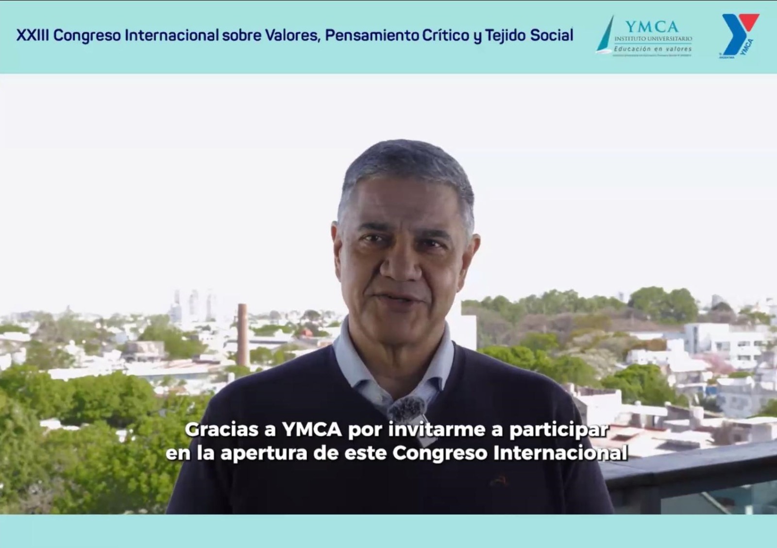 Jorge Macri abrió el XXIII Congreso Internacional sobre Valores, Pensamiento Crítico y Tejido Social de YMCA