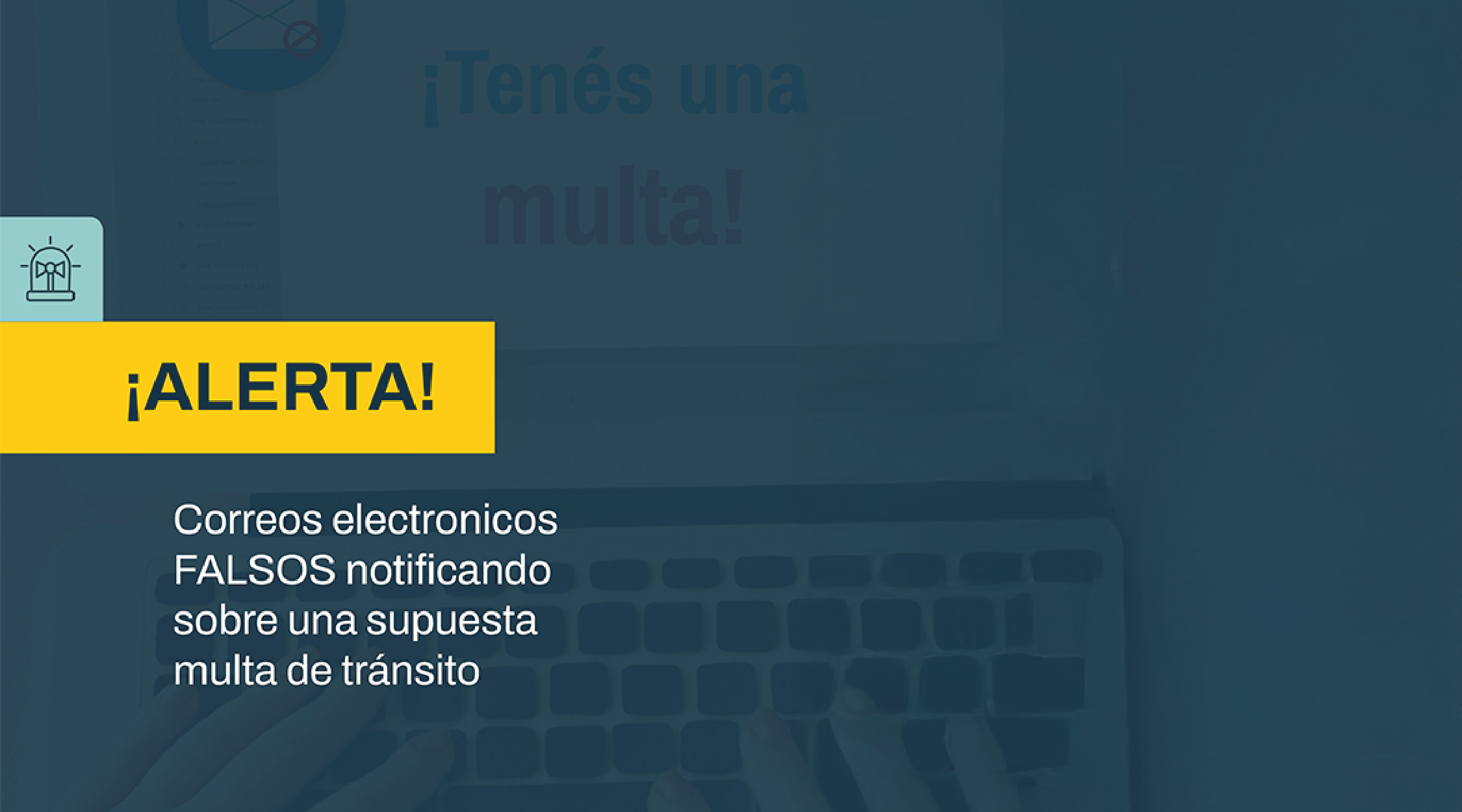 Alerta: notificación fraudulenta de infracción de tránsito