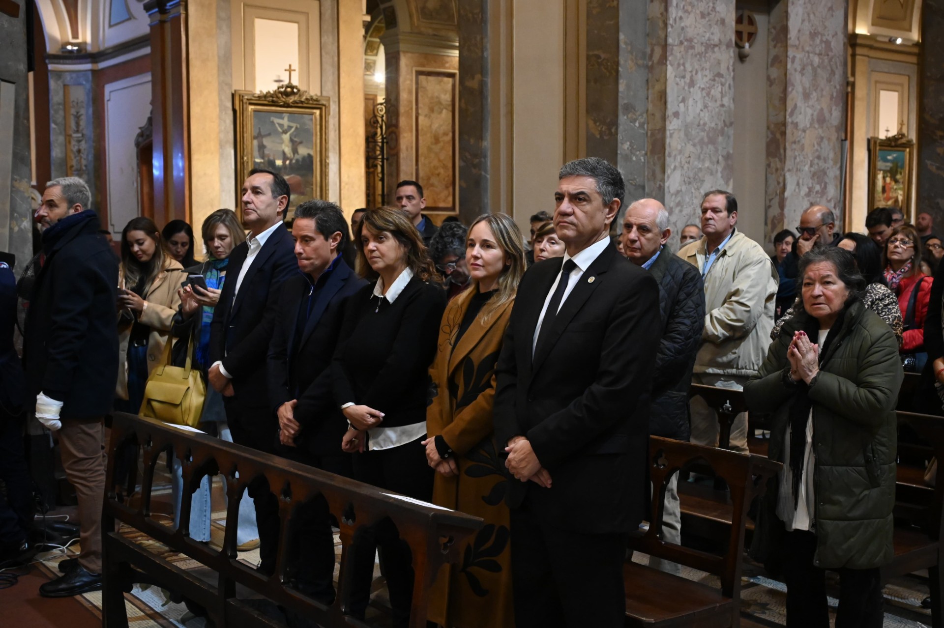 Jorge Macri y Clara Muzzio participaron de la misa en honor al Papa Francisco