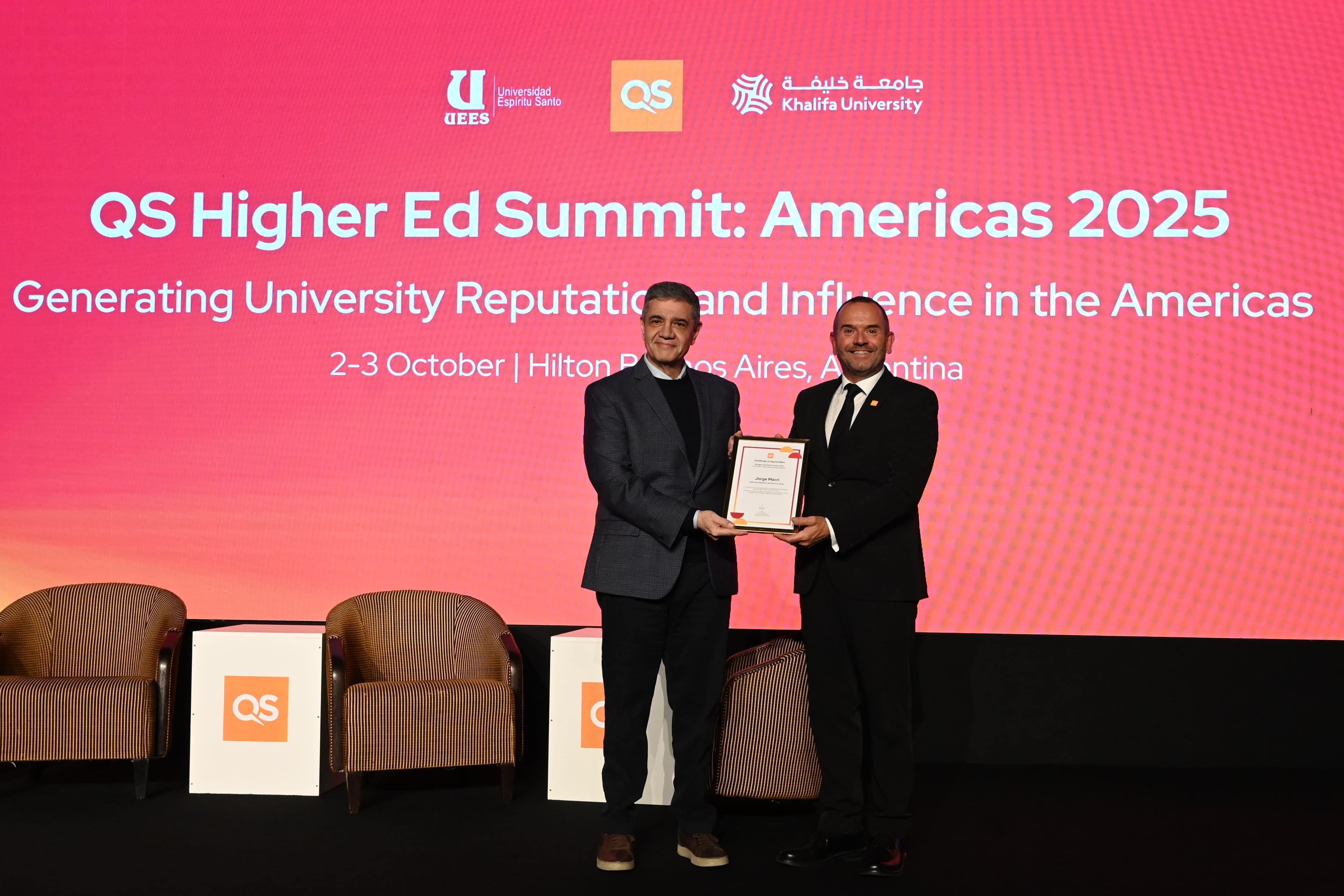 Jorge Macri reafirmó el liderazgo de Buenos Aires en educación superior durante el QS Higher Ed Summit Americas 2025