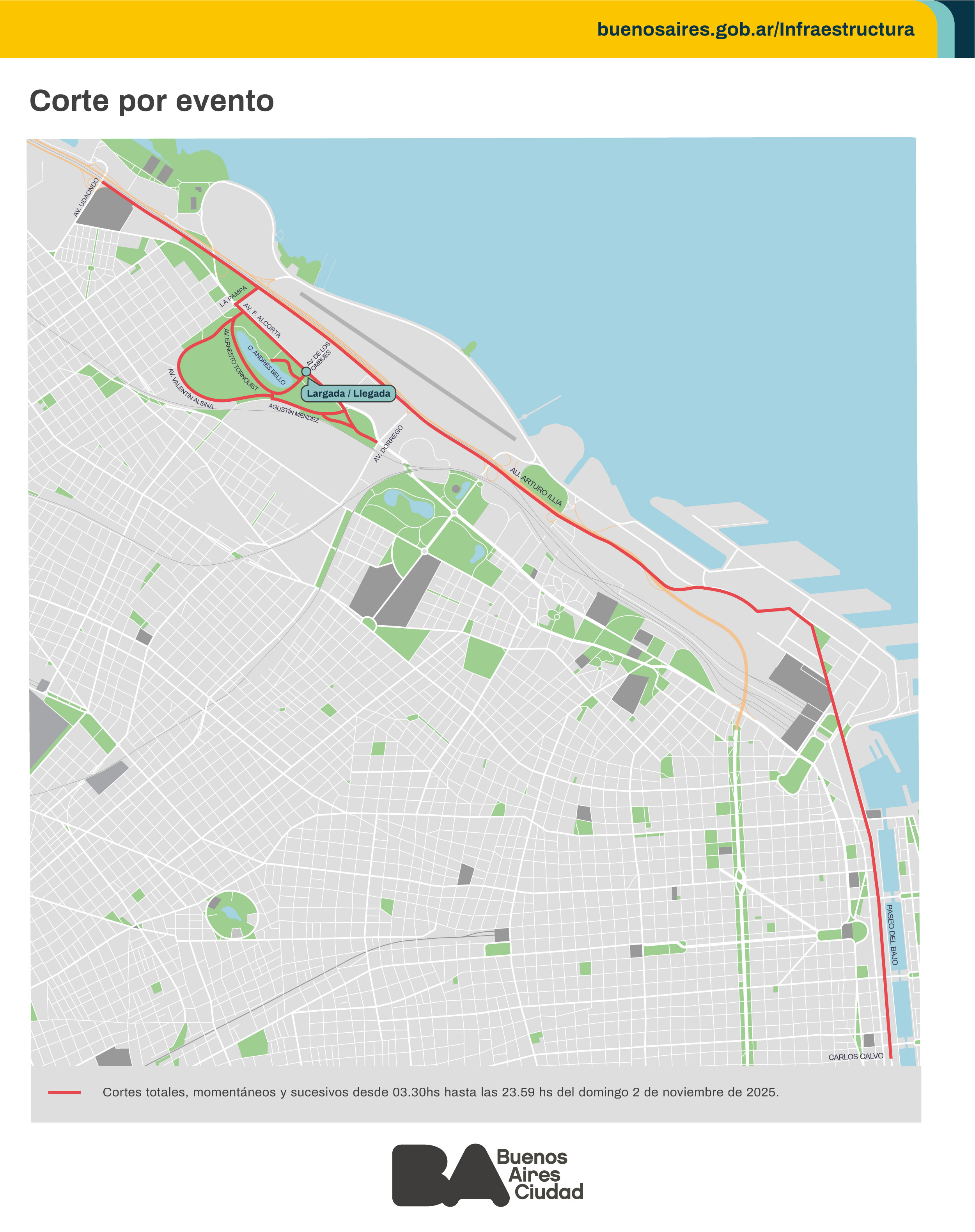 Evento en la Ciudad: conocé las afectaciones de tránsito de este fin de semana