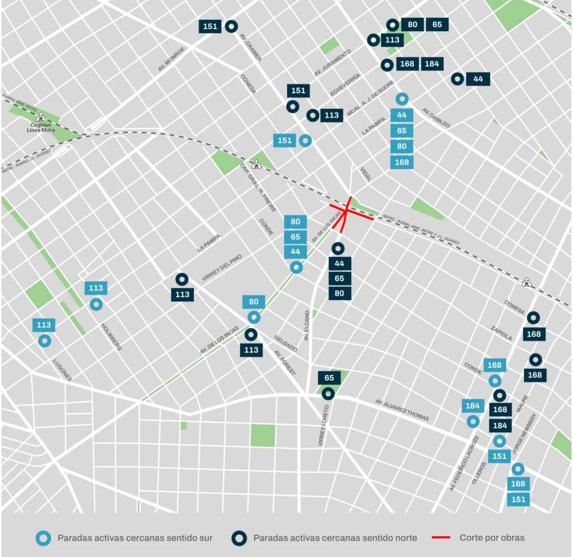 Cortes y desvíos en Belgrano por obras de Trenes Argentinos