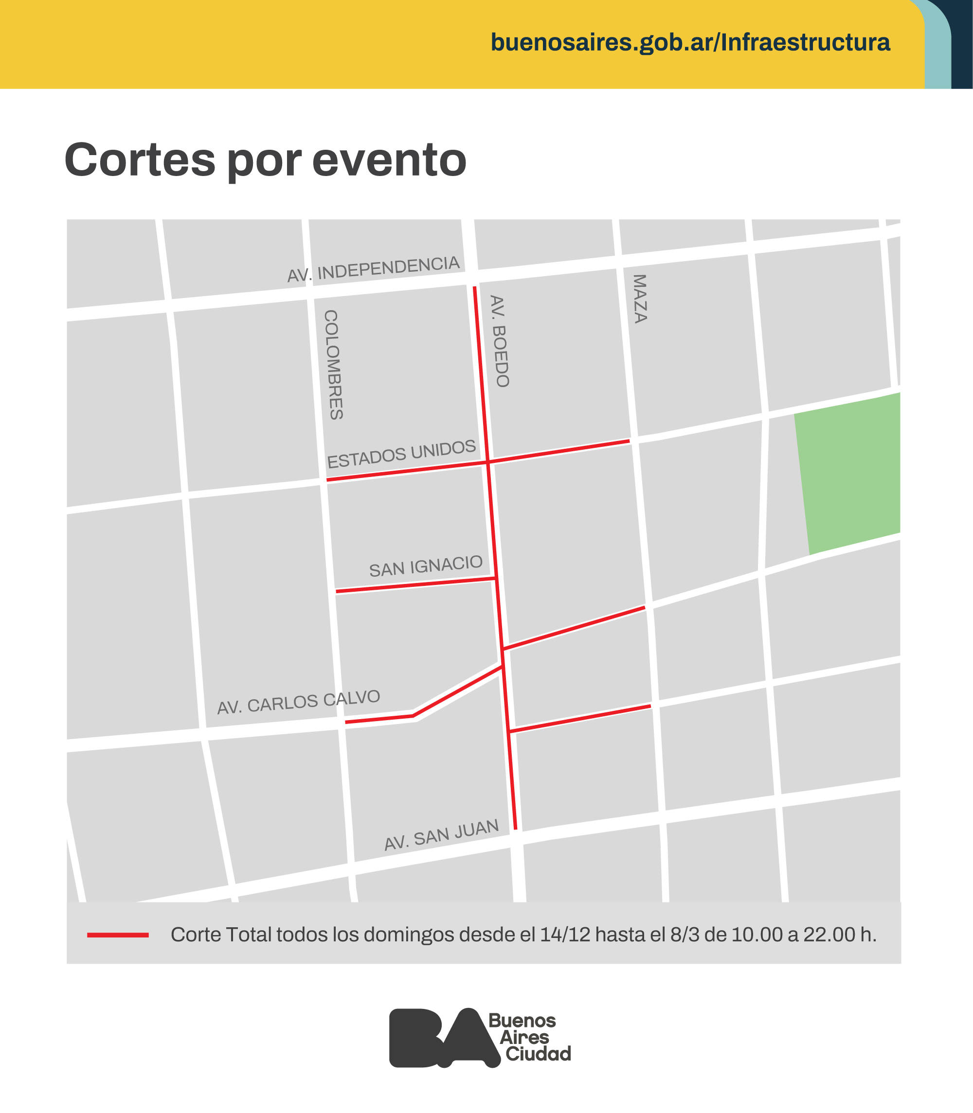 "Boedo Peatonal": conocé las afectaciones al tránsito
