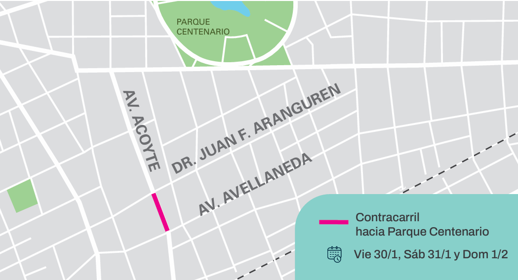 Corte total en Av. Acoyte por obras en la vía pública