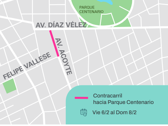 Corte total en Av. Acoyte por obras en la vía pública