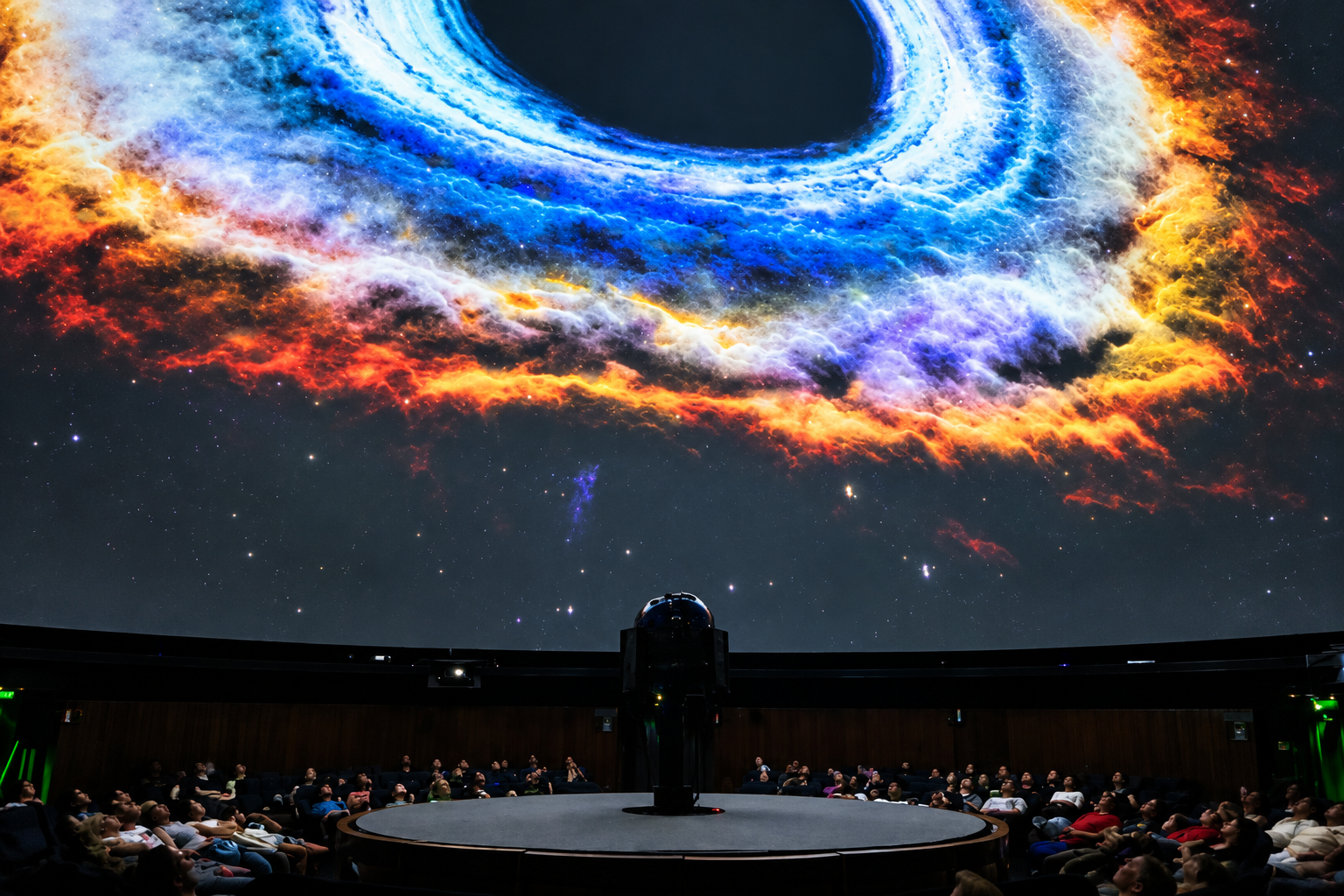 Afiche de “Agujeros negros supermasivos”: experiencia inmersiva en el Planetario