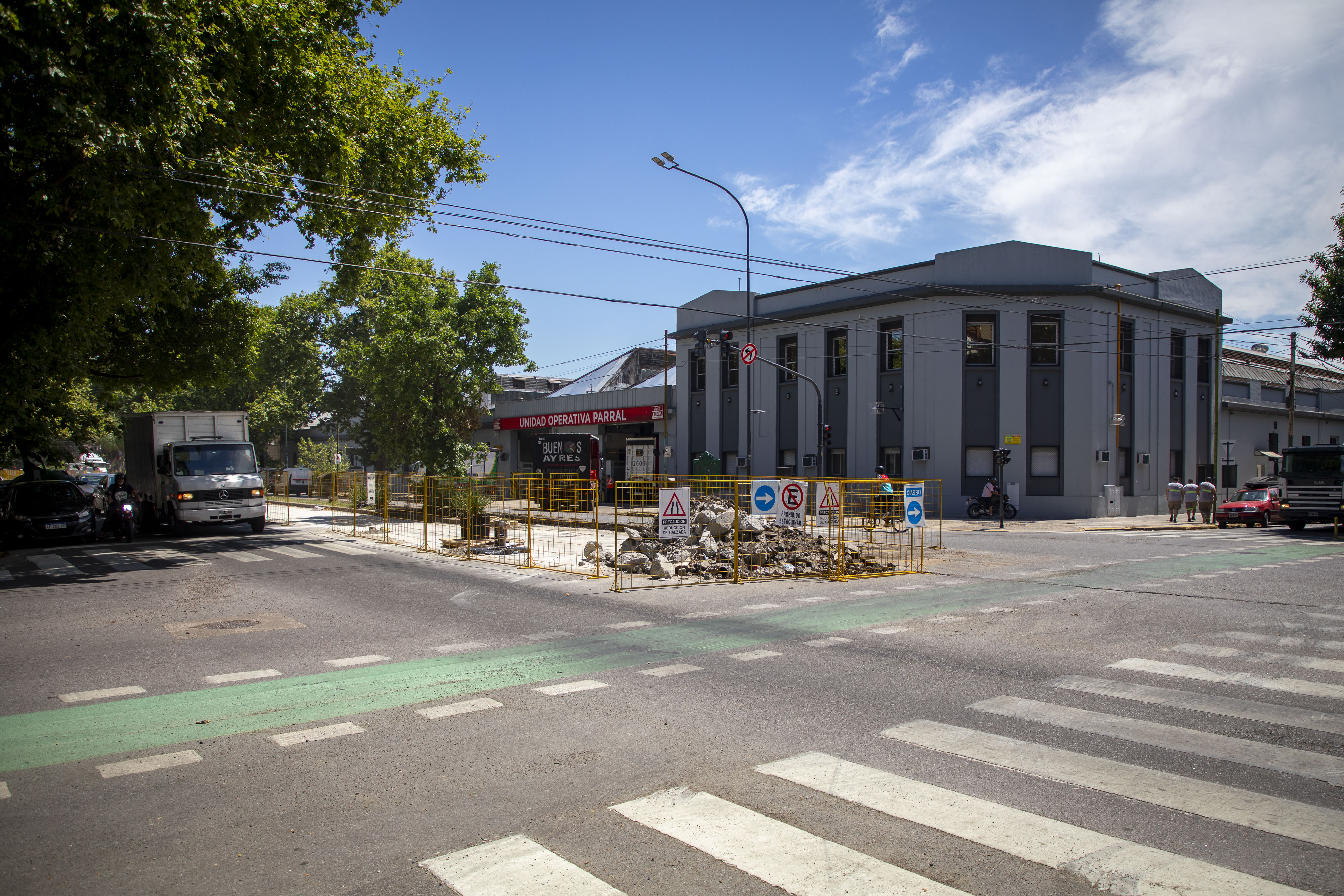 Obras de repavimentación TramBus