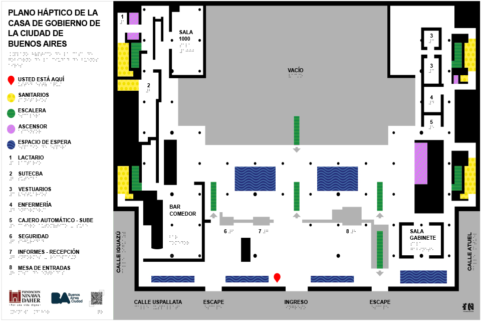 Plano Háptico Casa de Gobierno
