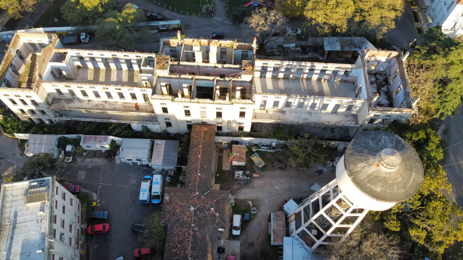 Vista aerea de la obra del Centro Regional de Hemoterapia 2
