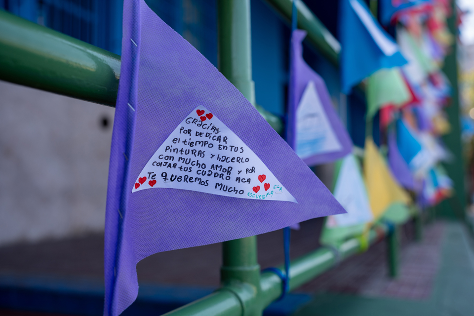 Pañuelo intervenido por los niños