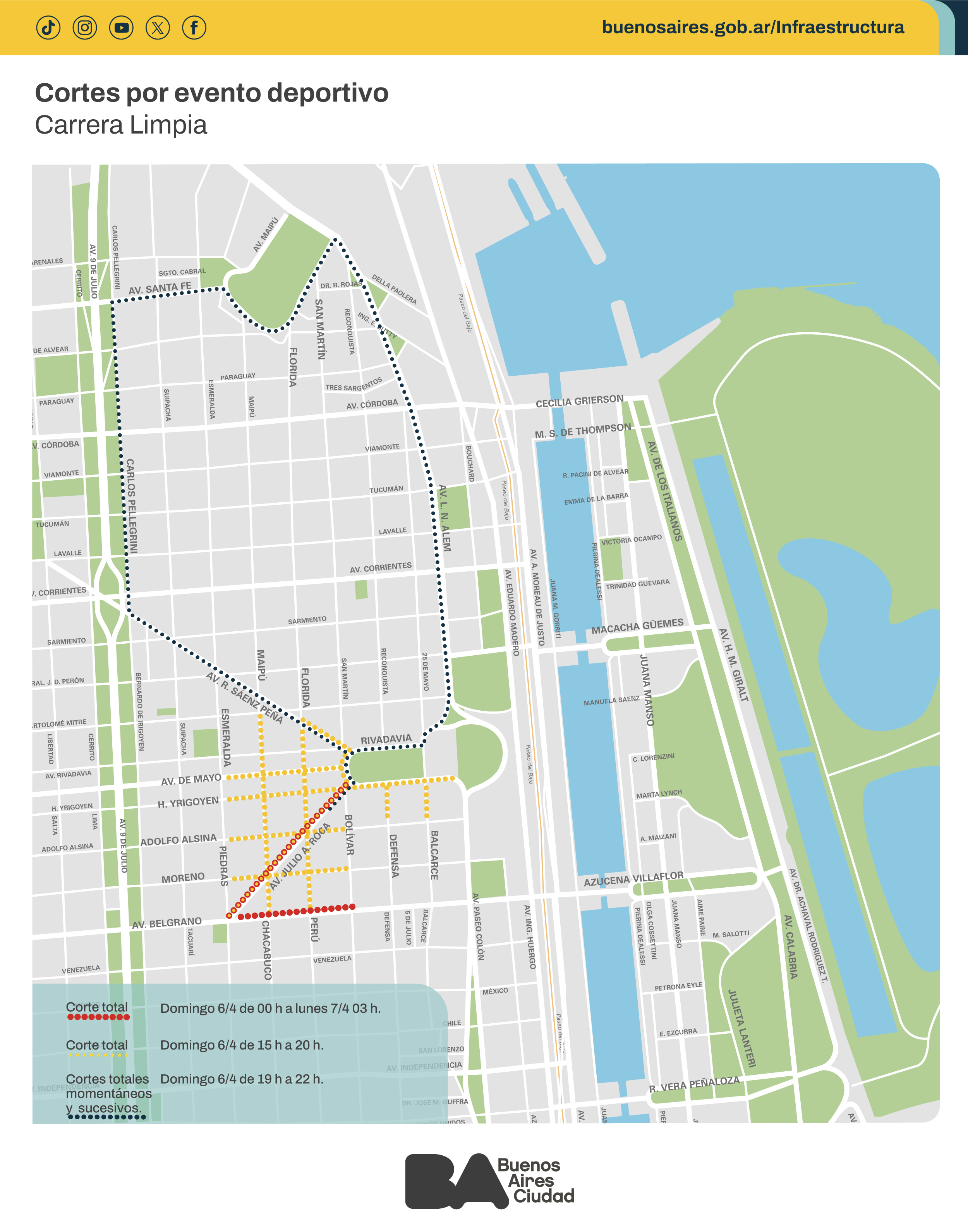 mapa carrera ciudad limpia
