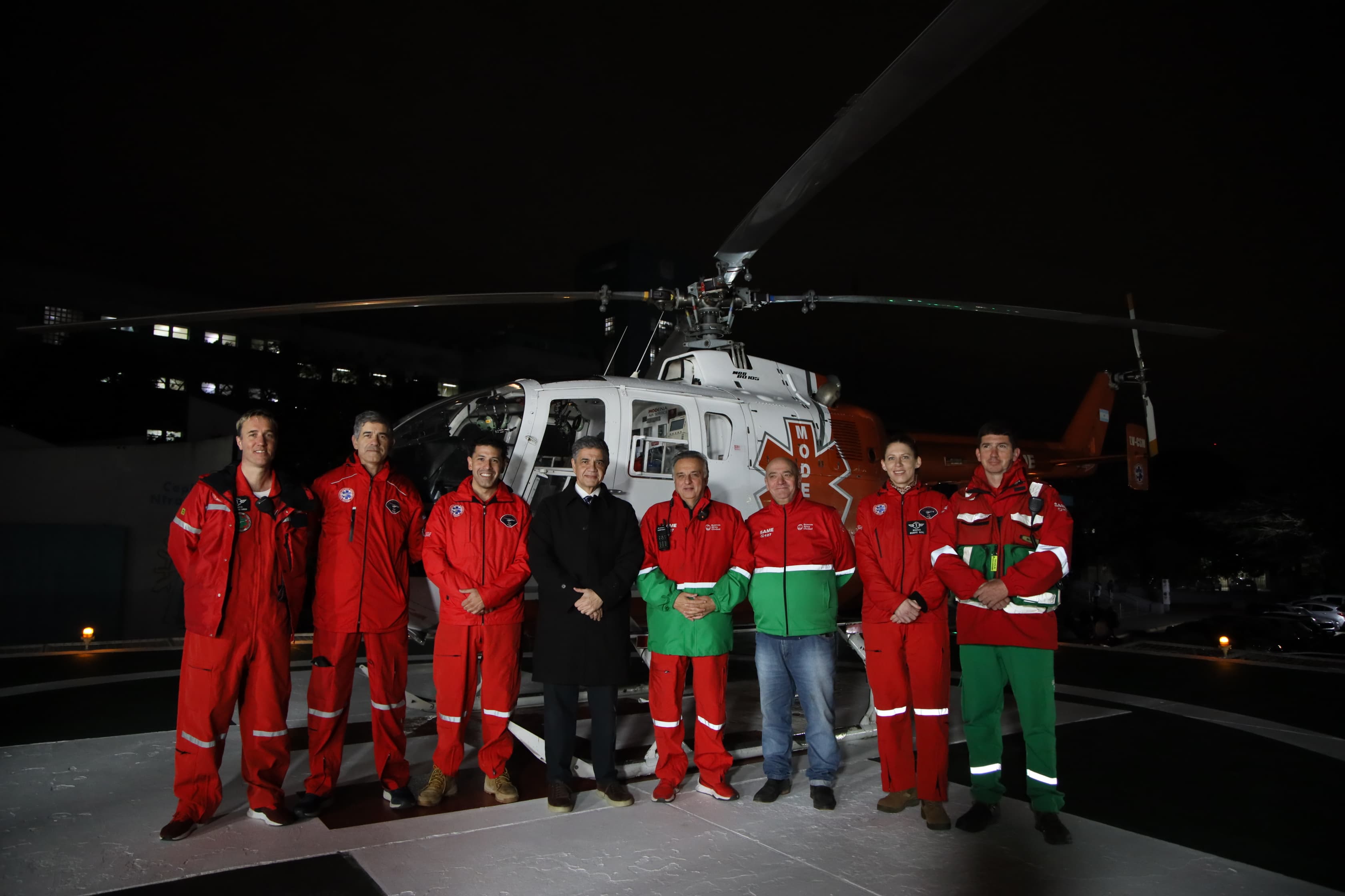 El SAME suma helicópteros nocturnos para cubrir emergencias en menos de 4 minutos