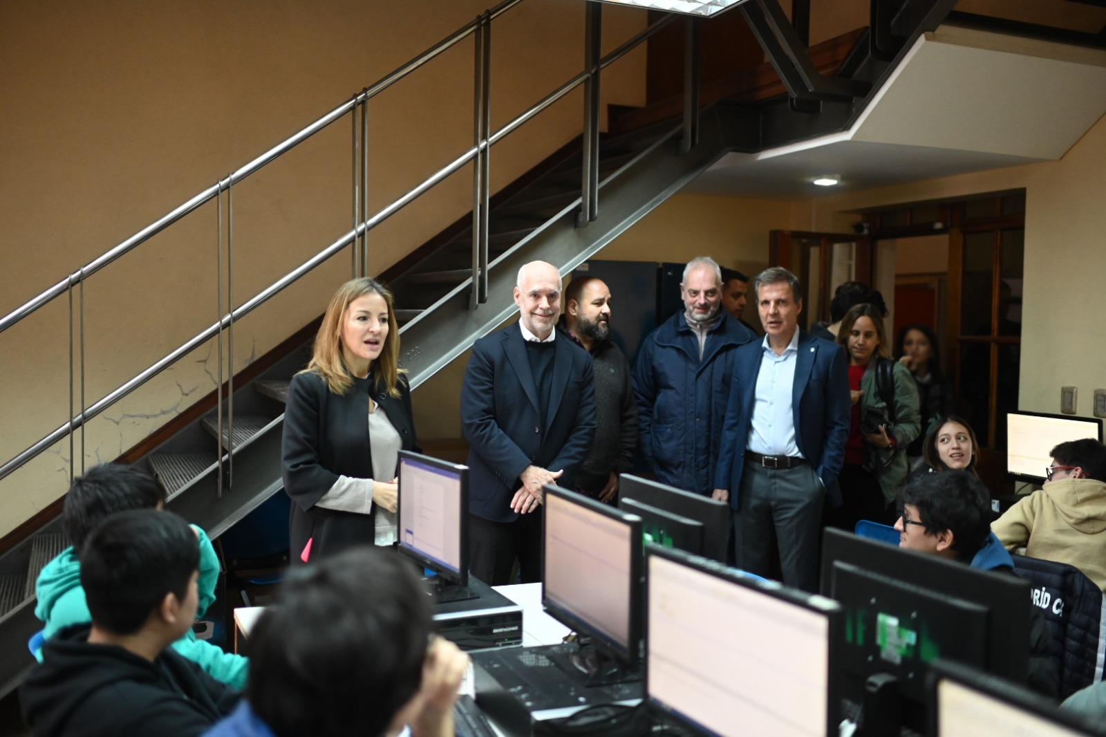 Rodríguez Larreta, junto a alumnos secundarios