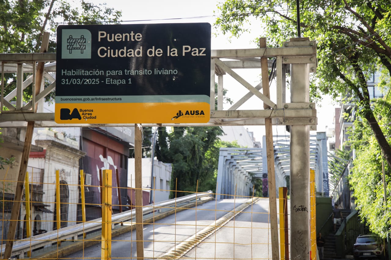 Junto a vecinos, Jorge Macri confirmó la reapertura del puente de Ciudad de la Paz, en Palermo