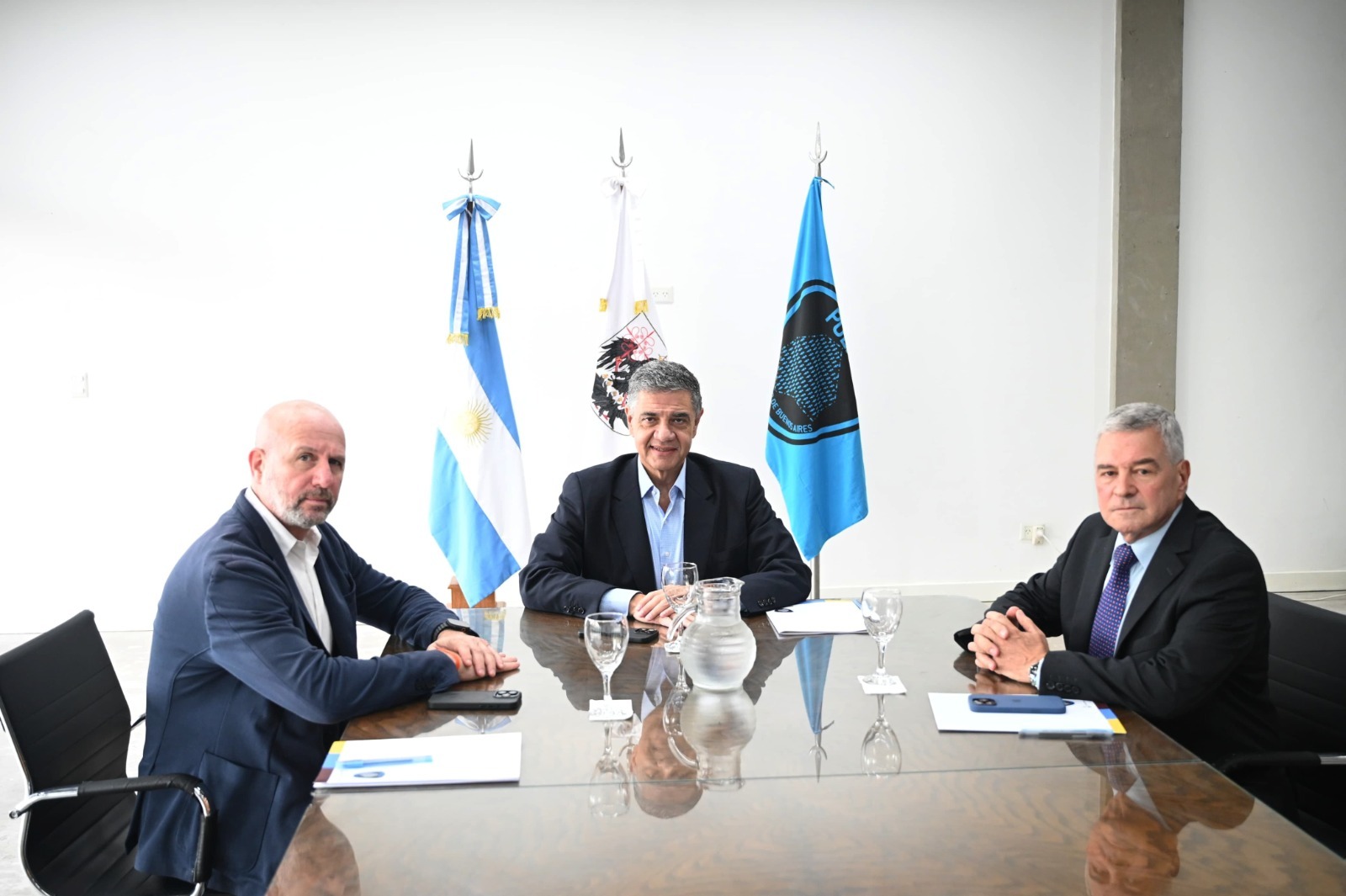 Jorge Macri, junto Horacio Giménez y Waldo Wolff. Foto: GCBA.