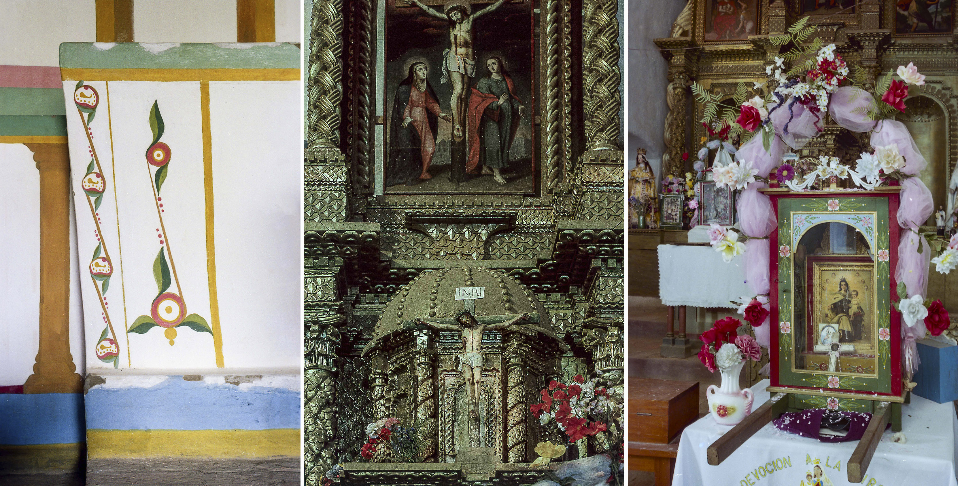 detalle de un altar y urnas