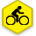Bici en amarillo: estación de Ecobici
