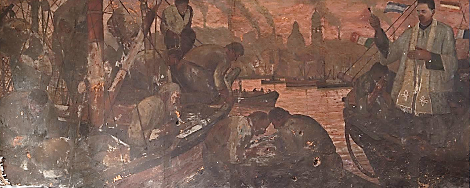 Bendición de las barcas antes de la restauración