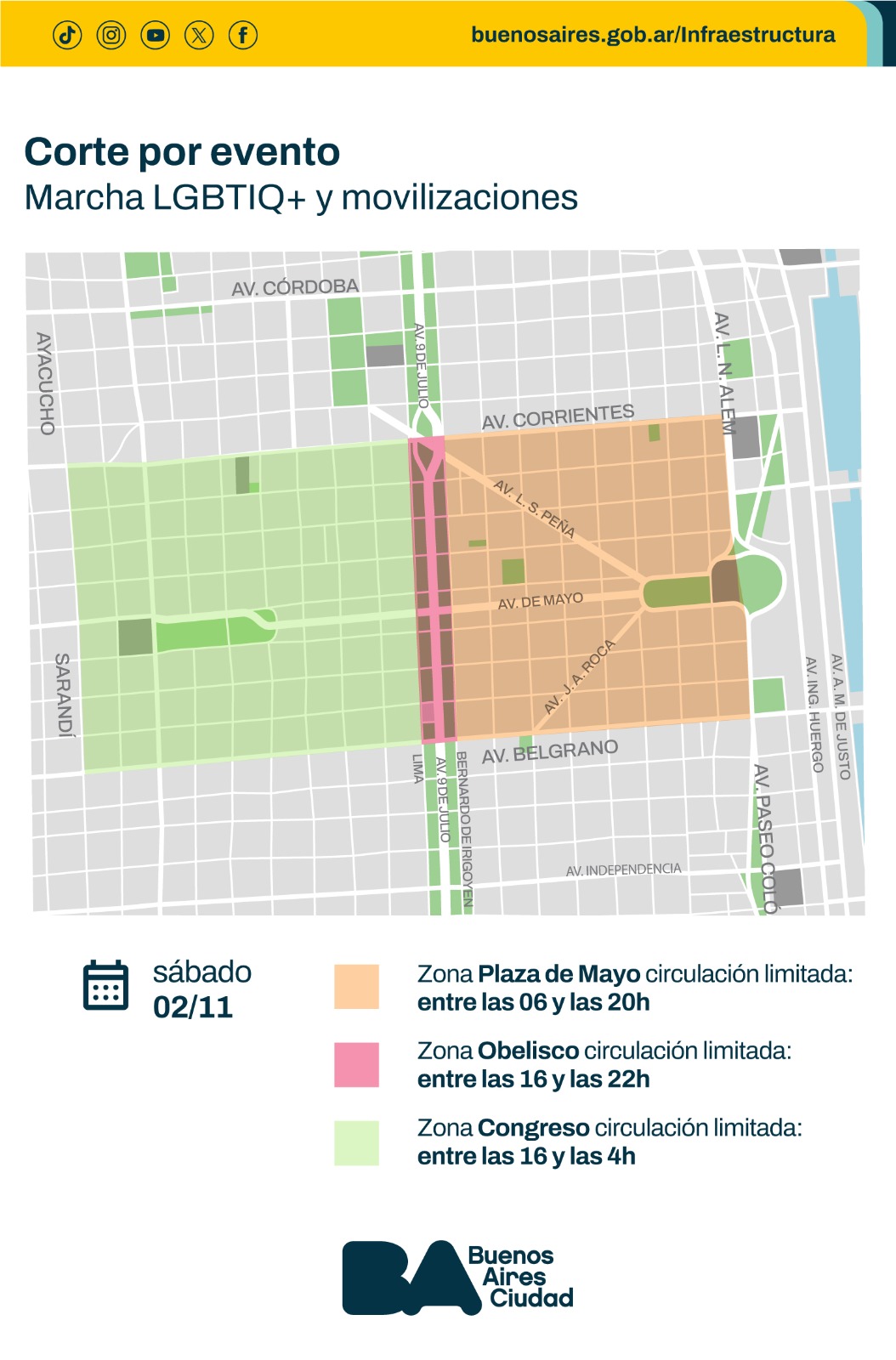 mapa marcha orgullo 2024