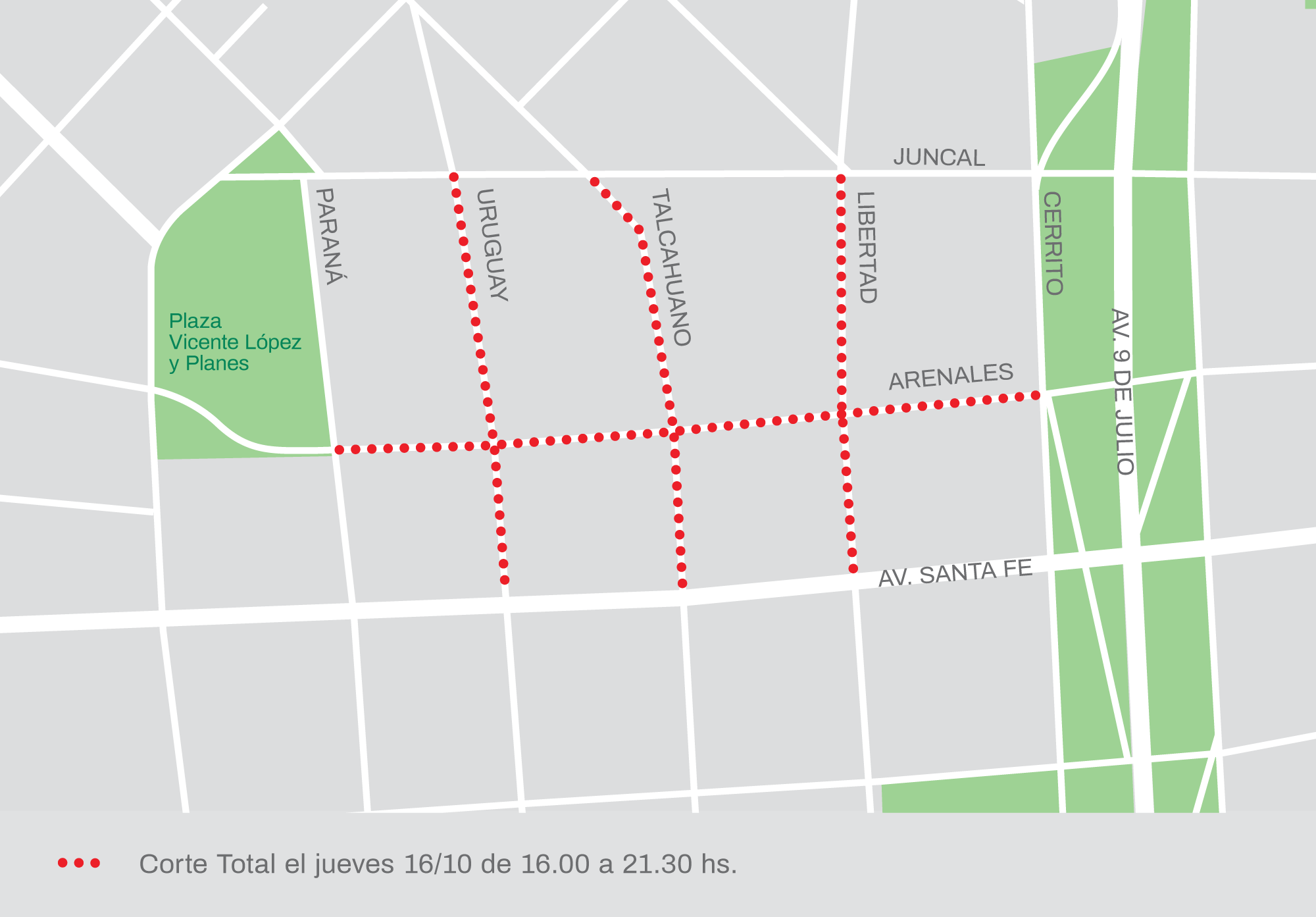 Mapa corte noche del diseño