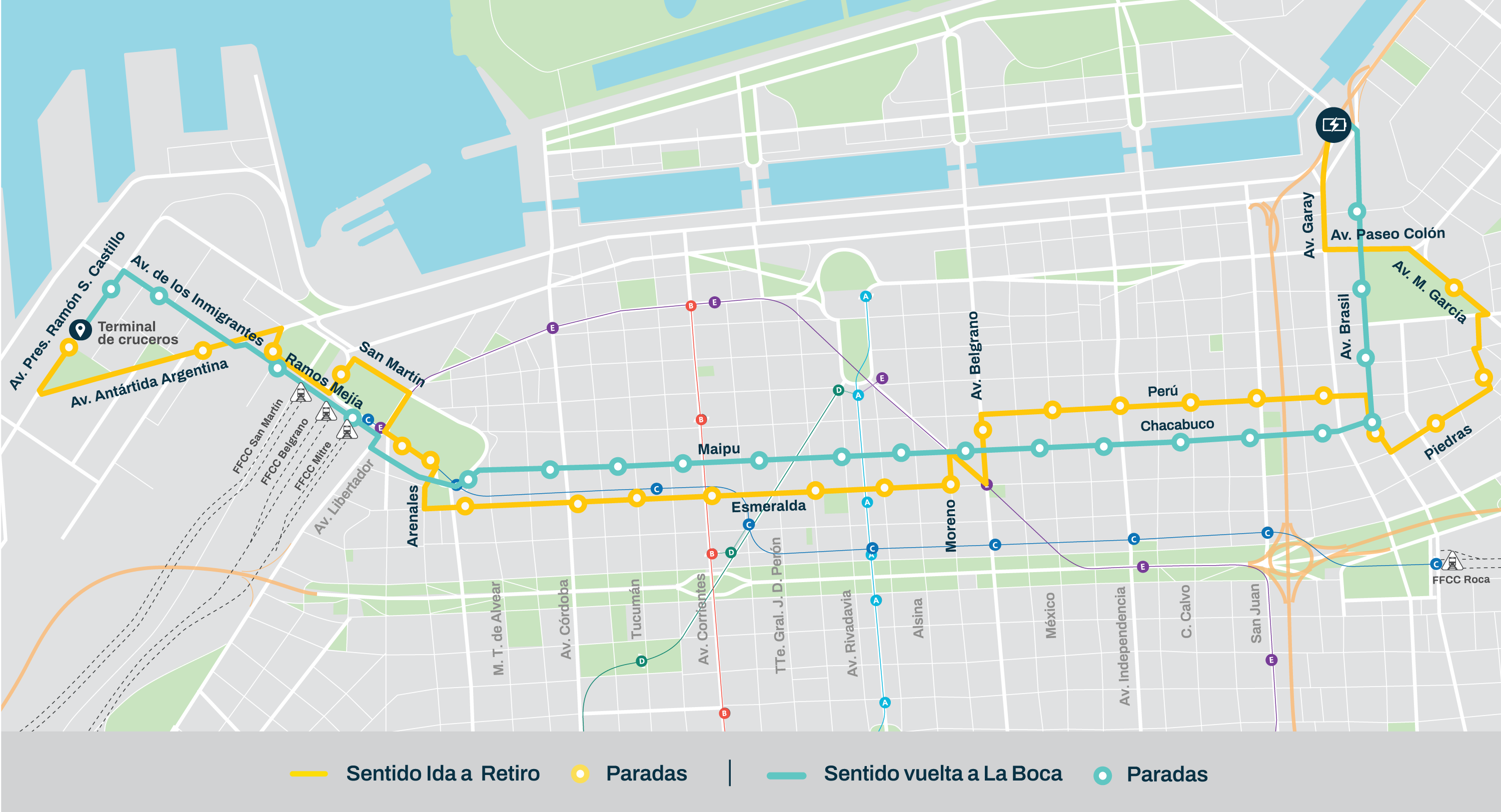 recorrido bus eléctrico