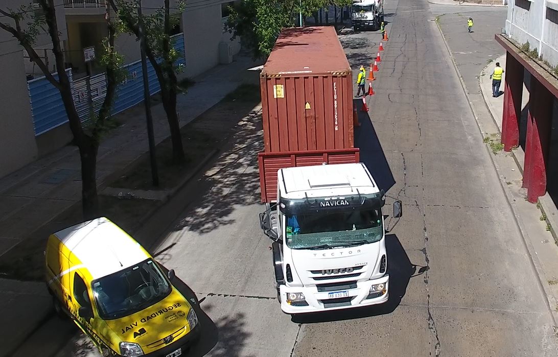 camión en red de tránsito pesado