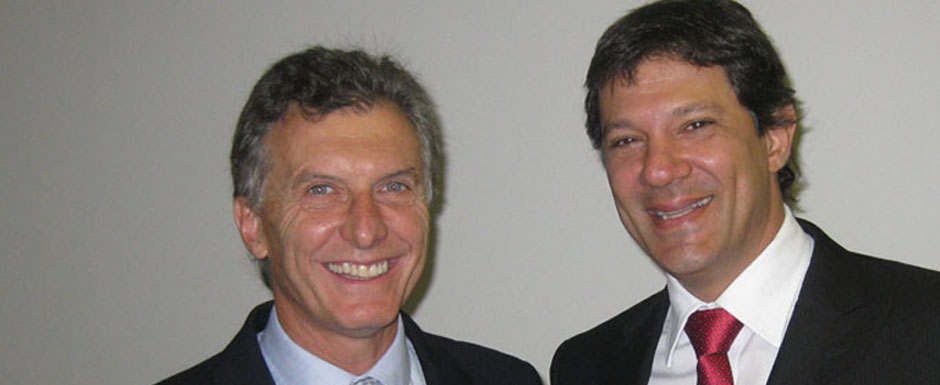 Macri se reunió con el alcalde de San Pablo, Fernando Haddad