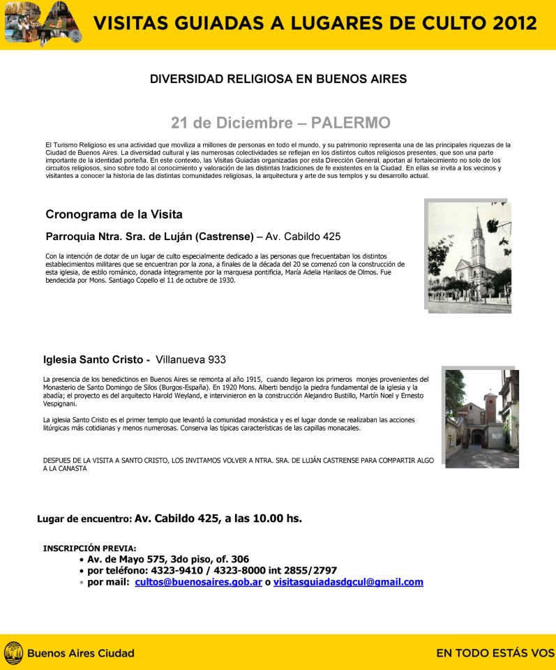 Turismo Religioso: el programa cierra el año con una visita guiada a dos iglesias 
