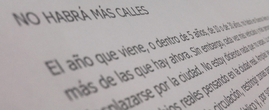 "No habrá más calles"