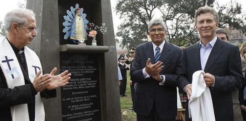 Macri participó del acto del acto que puso en marcha ampliación de las obras del instituto educativo Nuestra Señora de la Paz