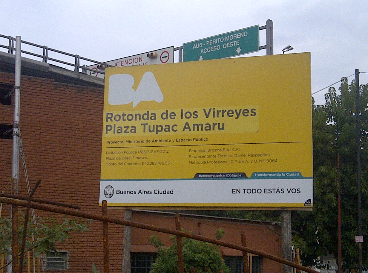 Siguen las obras en Rotonda de los Virreyes - Plaza Tupac Amaru