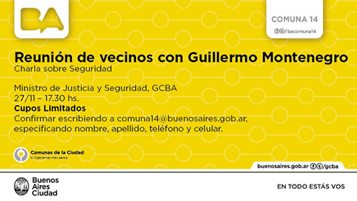 La Comuna 14 se reúne con el Ministro Guillermo Montenegro